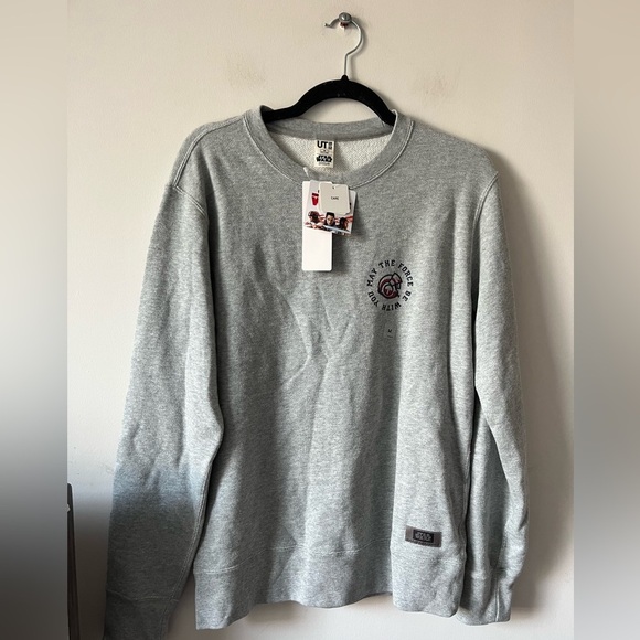 NWT Uniqlo X StarWars Gray Men's Crewneck Sweater - Picture 7 of 7